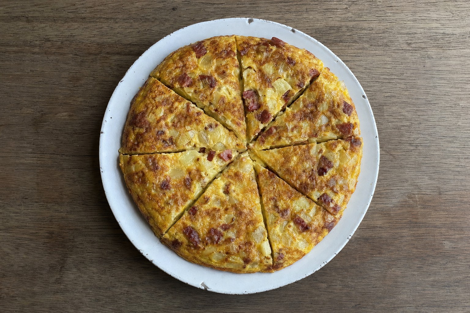 Tortilha de Batata com Chorizo