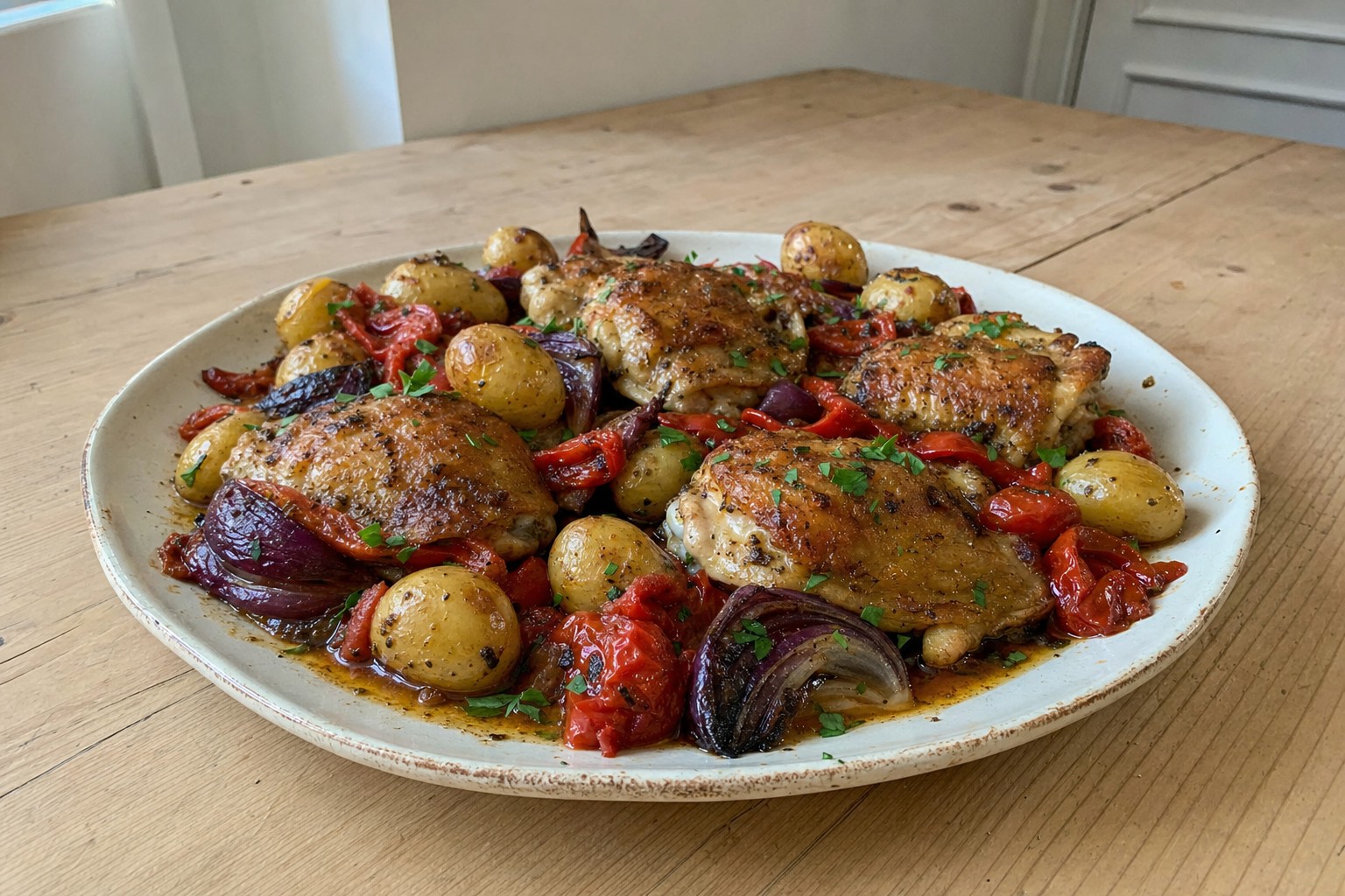 Frango no Tabuleiro com Legumes