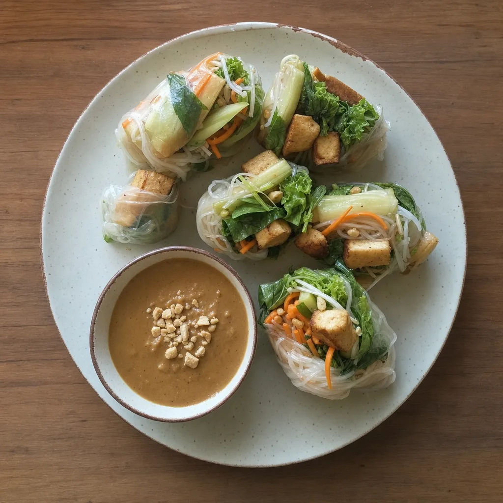 Rolinhos frescos vegetarianos (Gỏi Cuốn Chay)