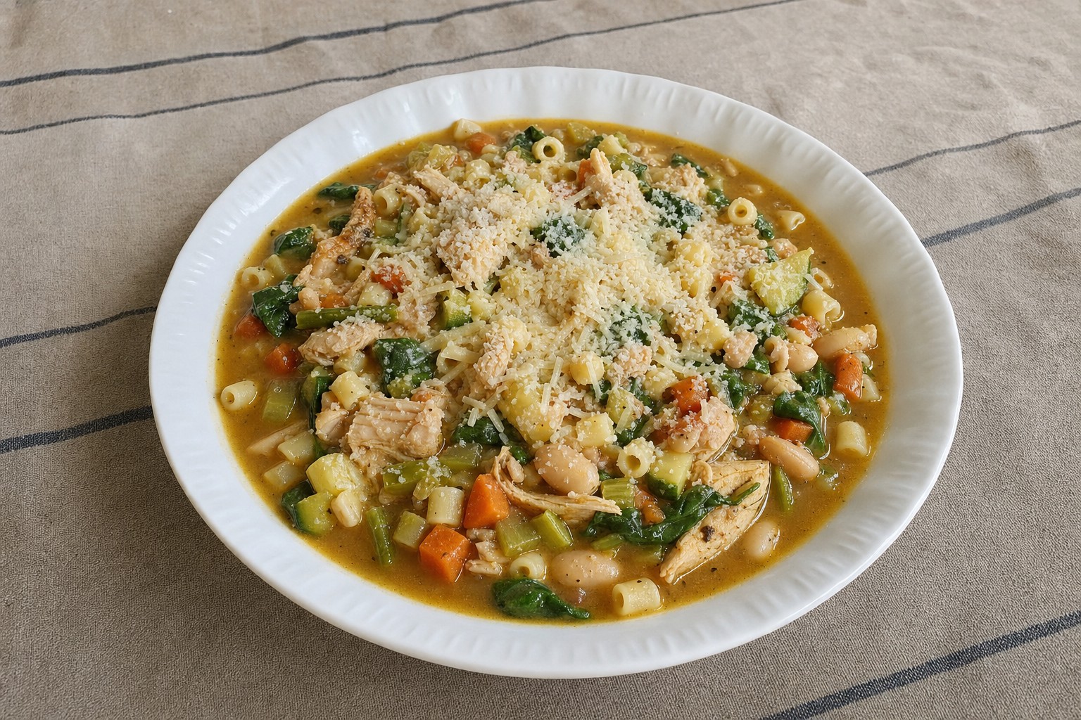 Minestrone Alto em Proteína