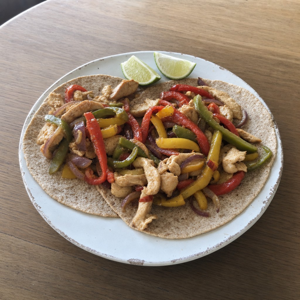 Fajitas de Frango com Pimentos