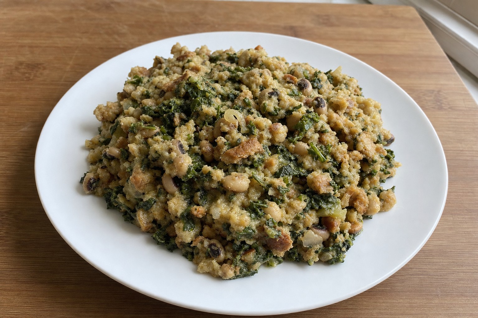 Migas de Pão com Couve