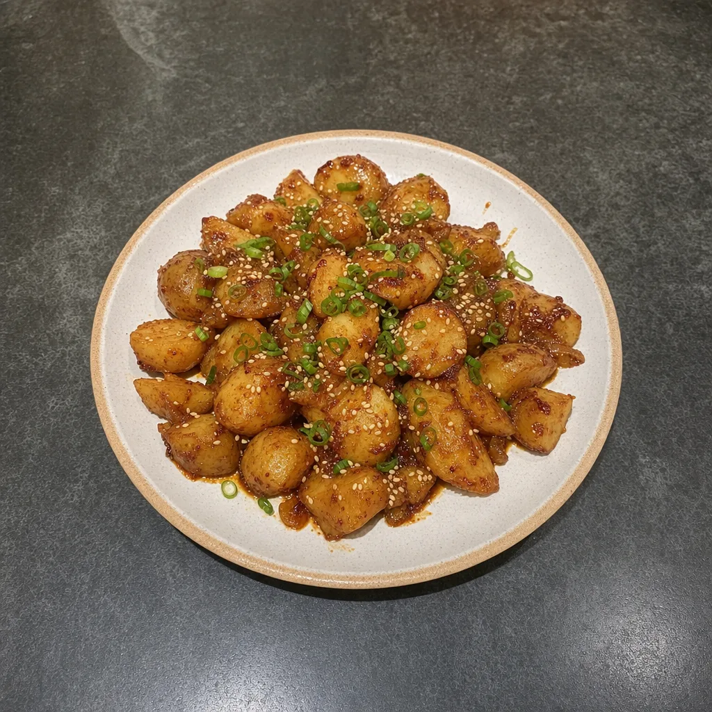 Batata Braseada Coreana (Gamja Jorim)