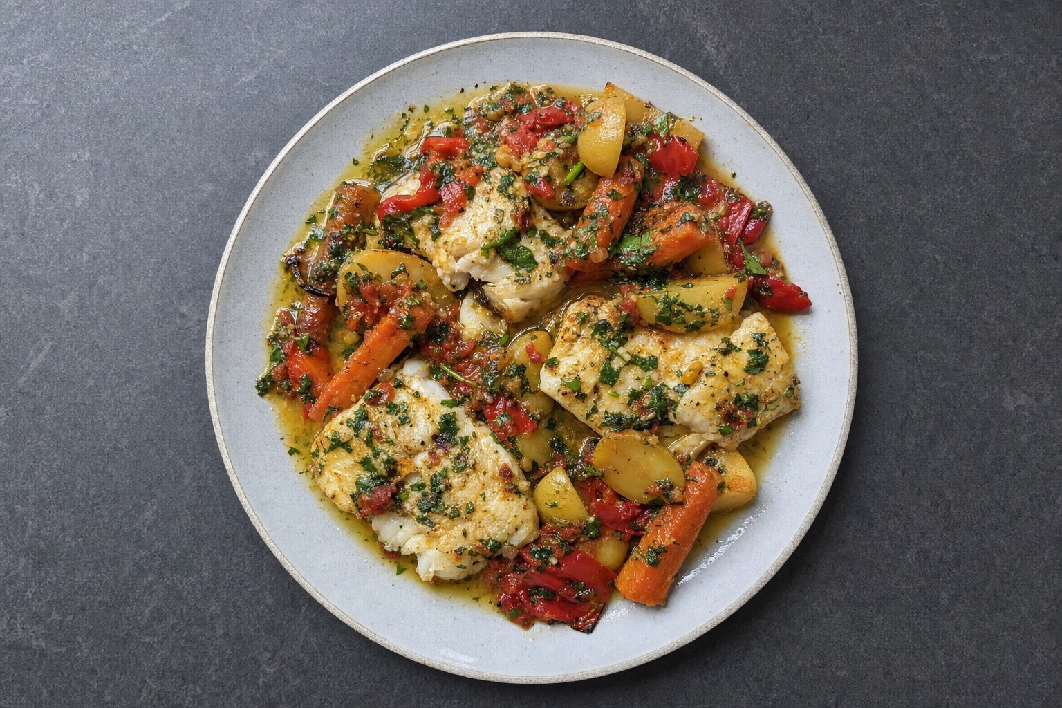 Peixe em Chermoula no Forno