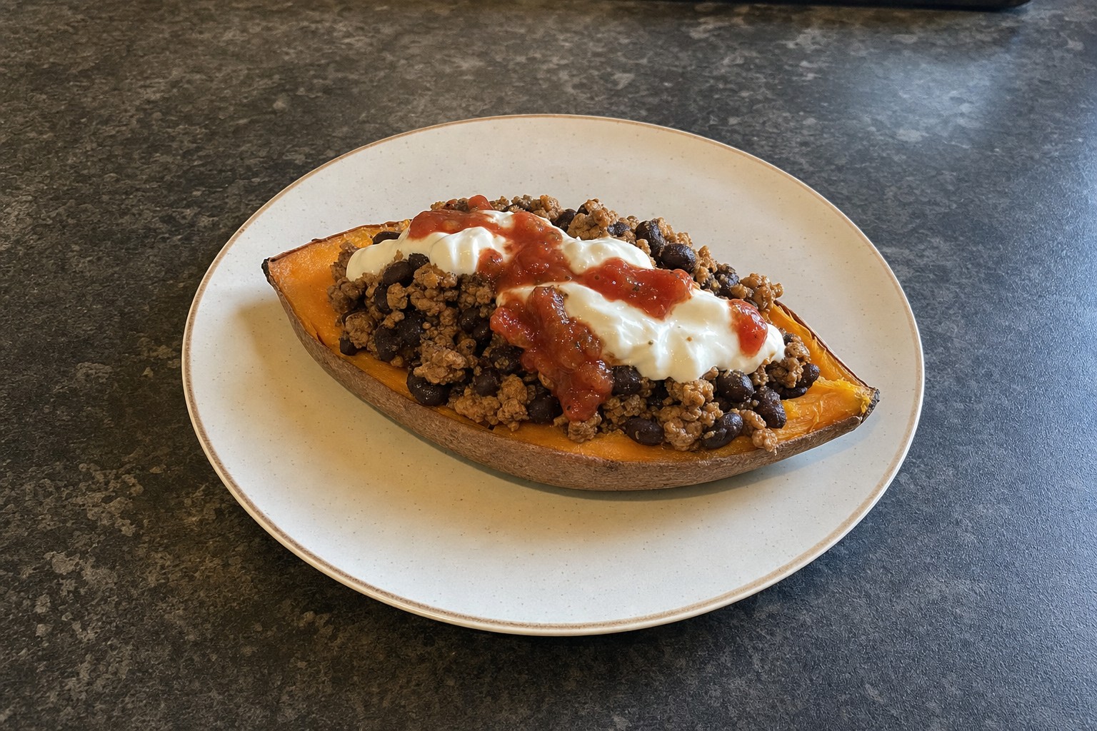 Taco de Peru com Batata-Doce