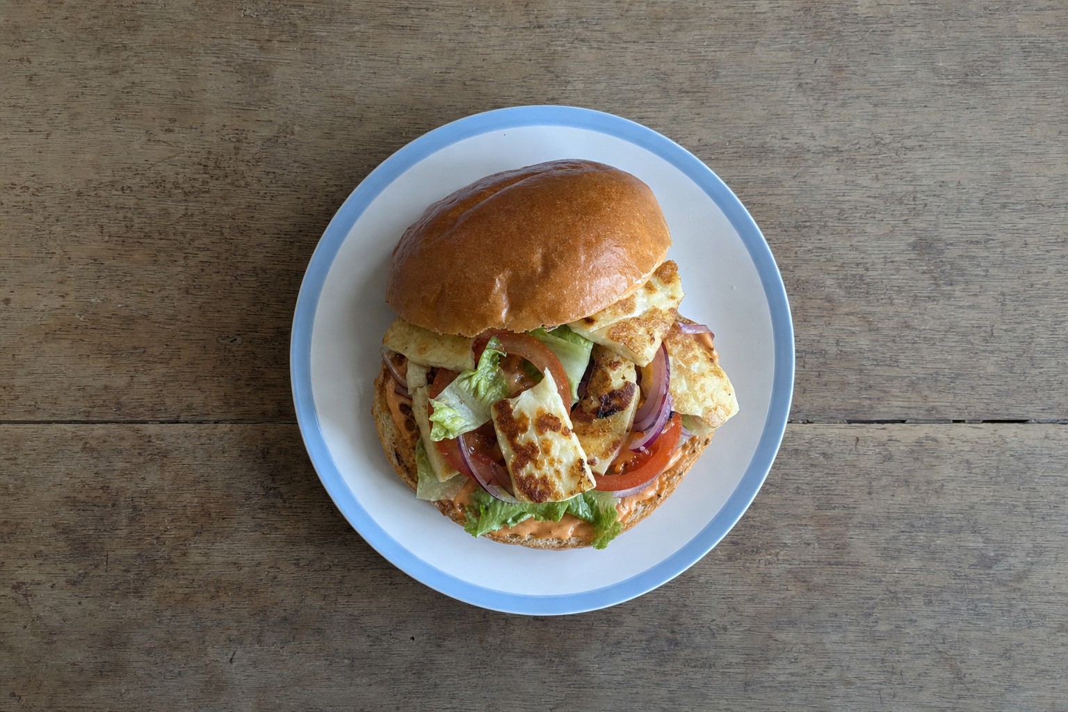 Burger de Halloumi com Maionese de Pimenta Doce