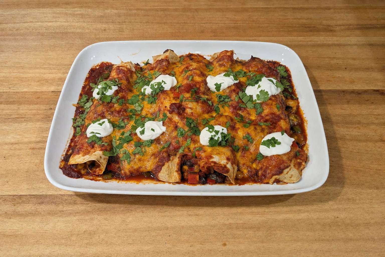 Enchiladas de Legumes com Molho Vermelho