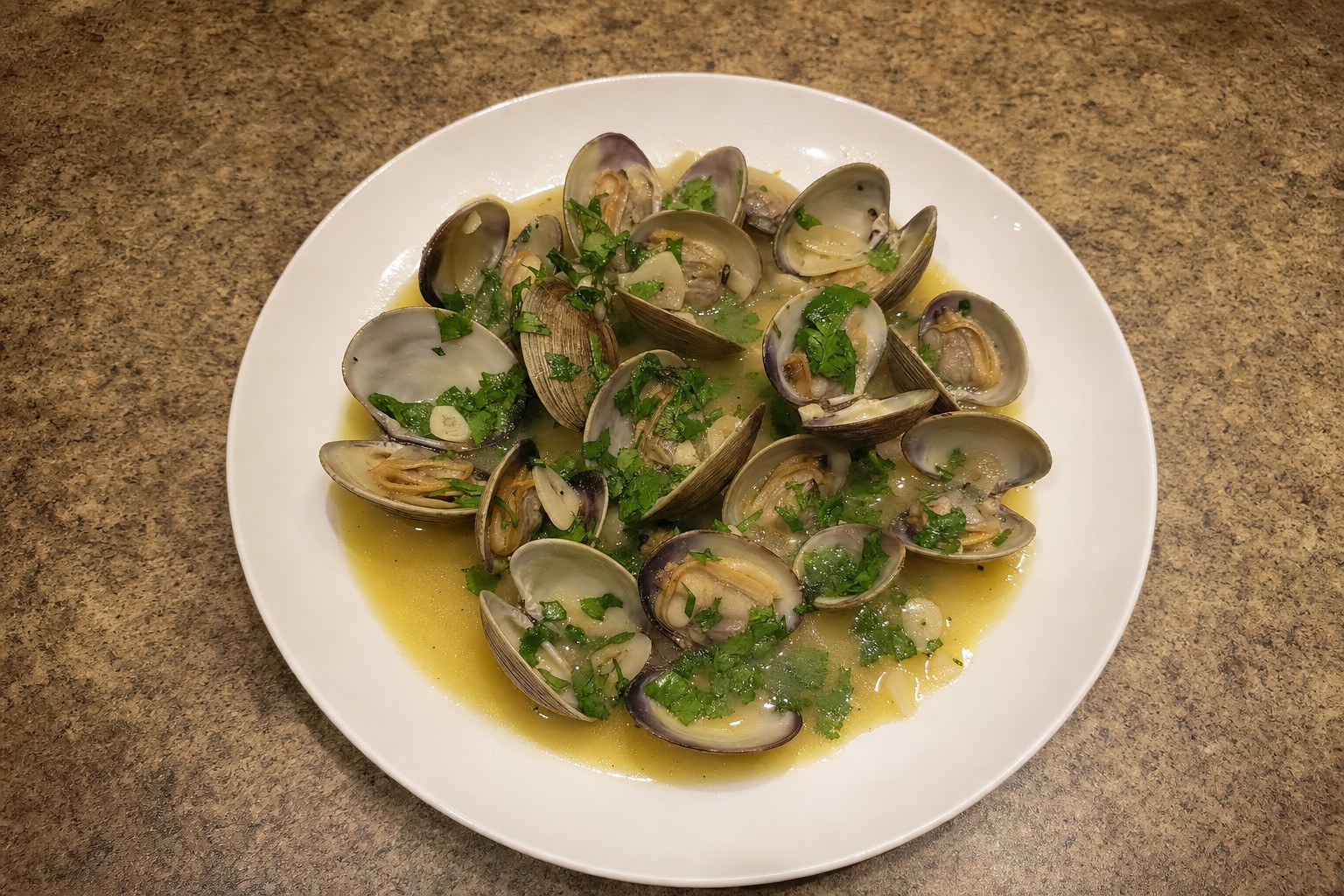 Amêijoas à Bulhão Pato com azeite