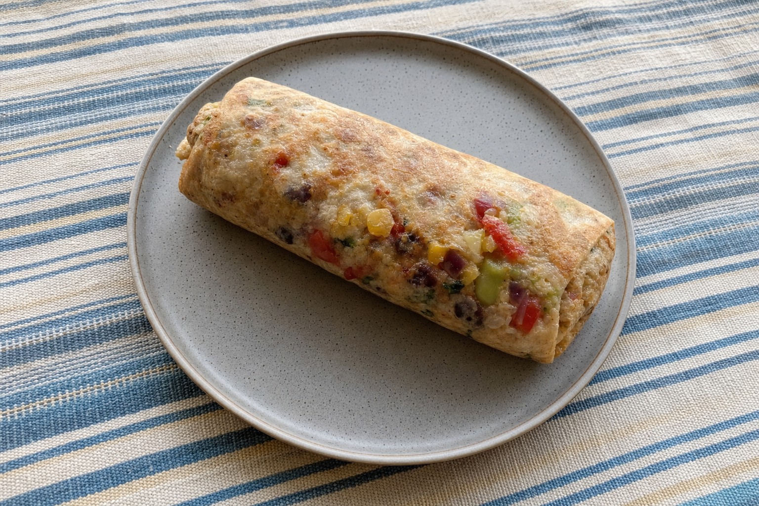 Burrito Vegano de Feijão Preto e Arroz