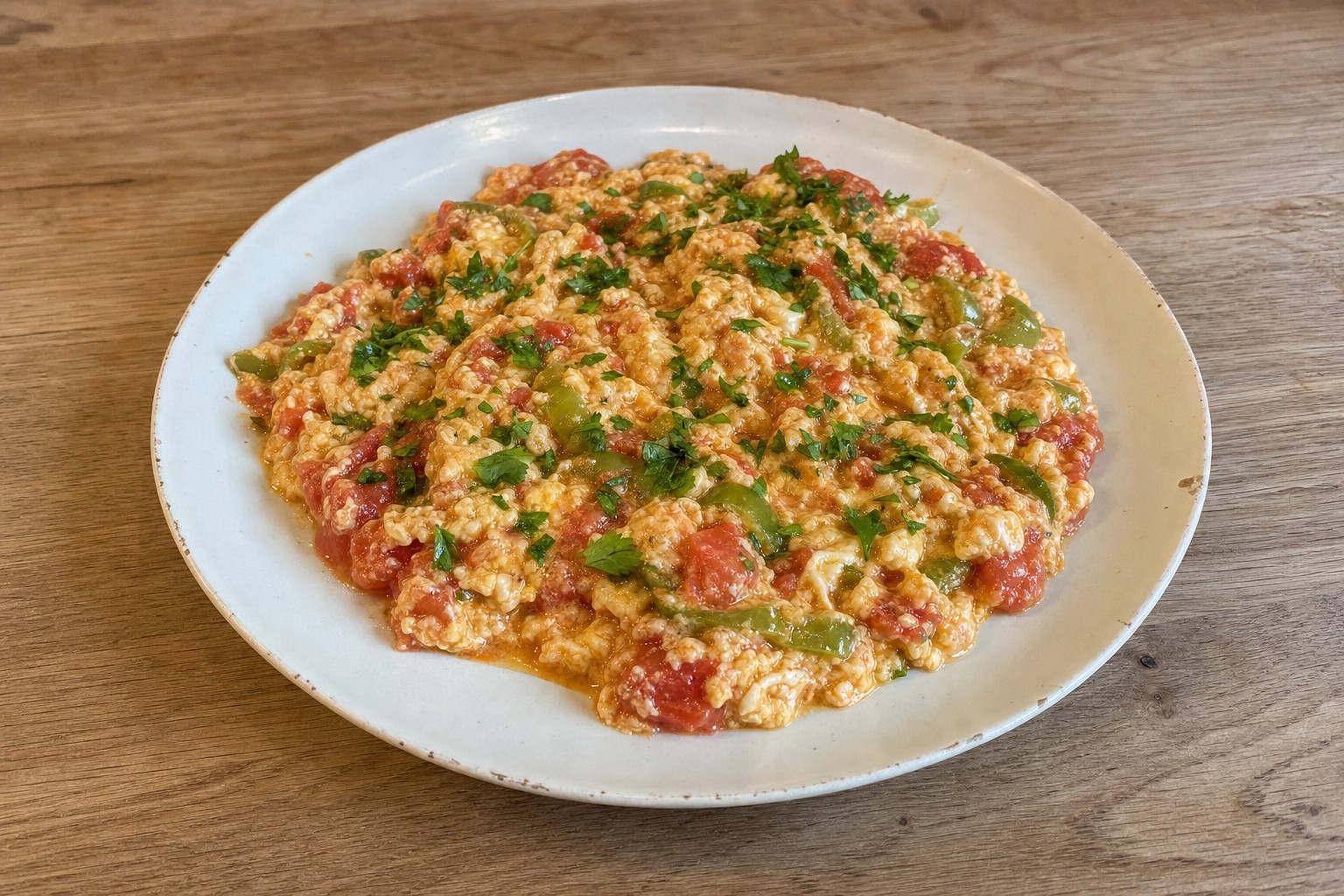 Menemen – Ovos Mexidos com Tomate e Pimento