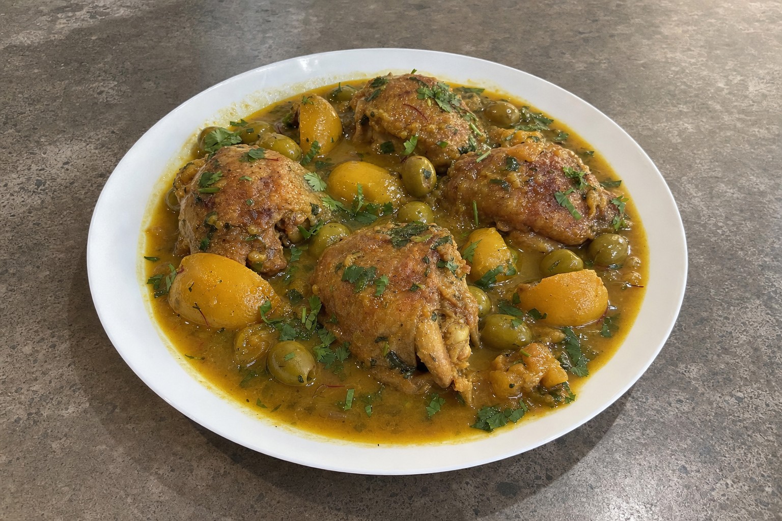Tagine de Frango com Limão em Conserva e Azeitonas