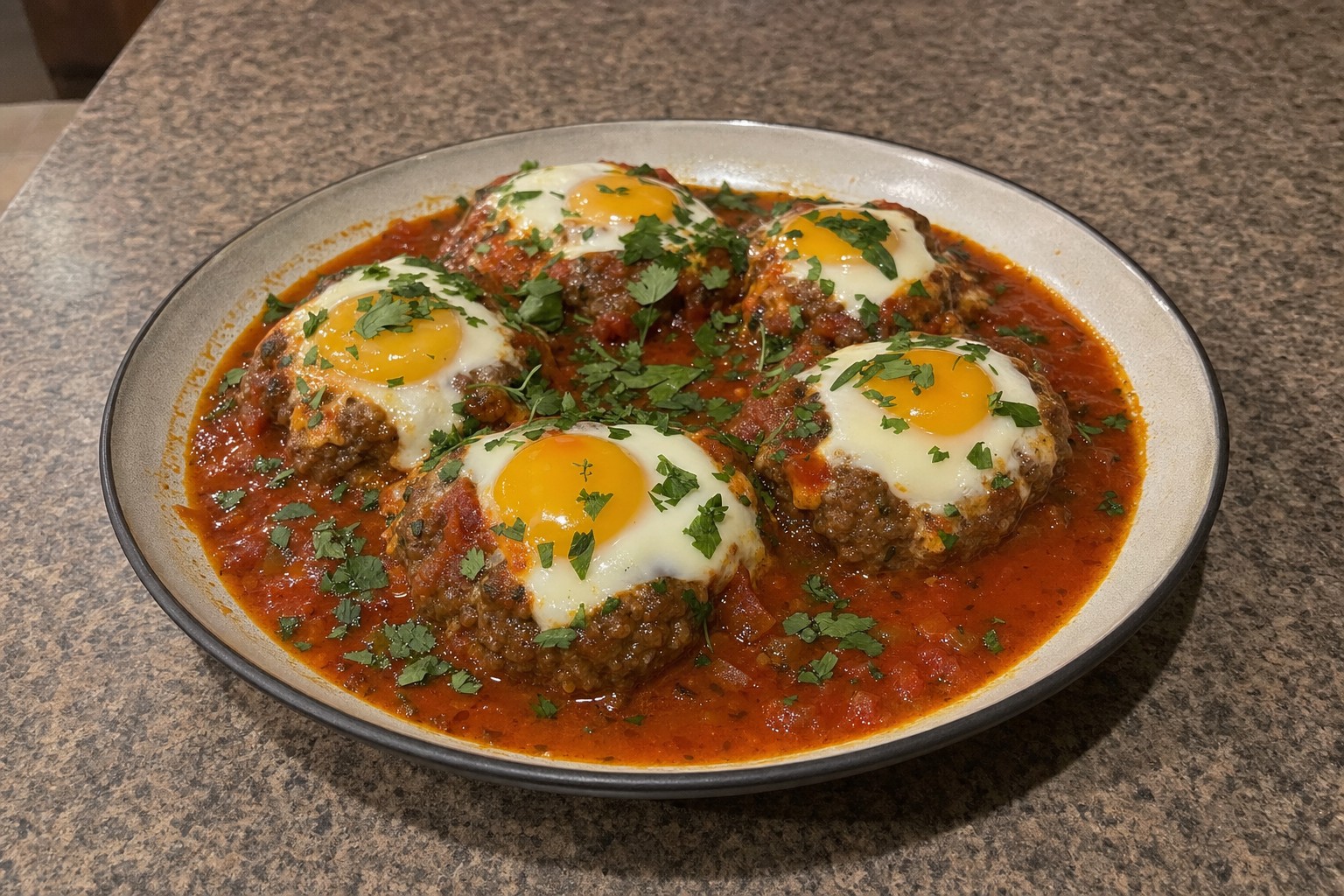 Tagine de Kefta com Ovos