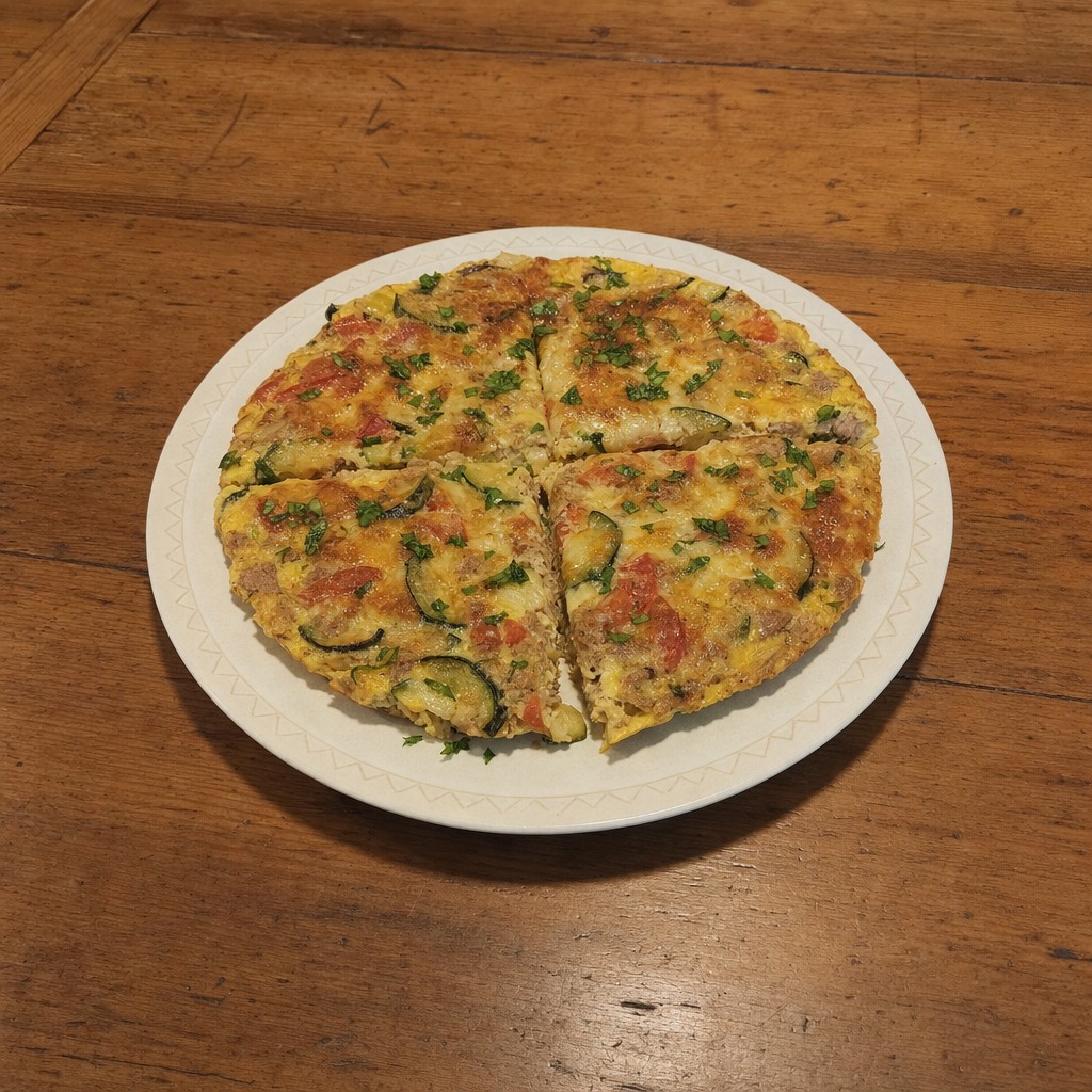 Omelete de Forno com Atum e Cebola