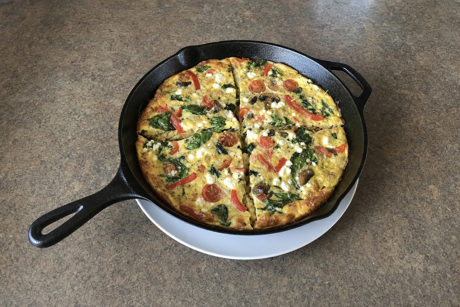 Frittata de Claras de Ovo com Legumes