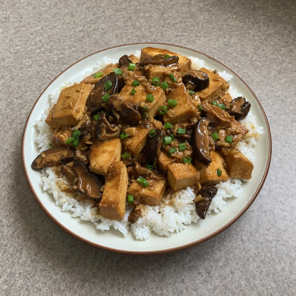 Tofu Braseado em Molho Castanho (Hong Shao Tofu)