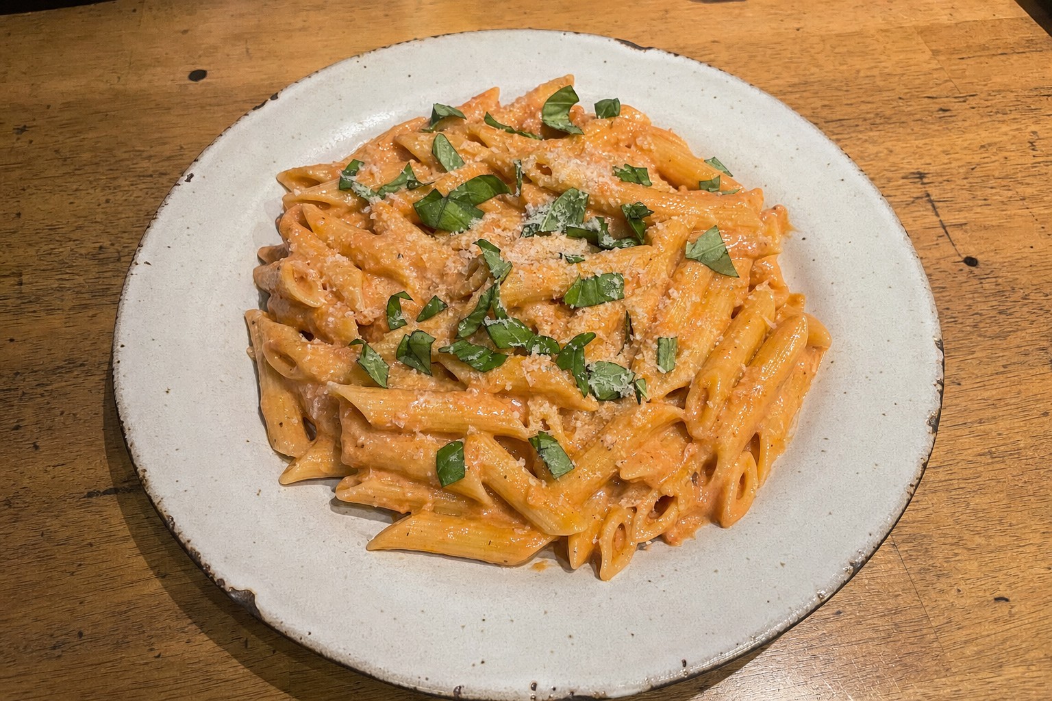 Massa com Molho Cremoso de Tomate