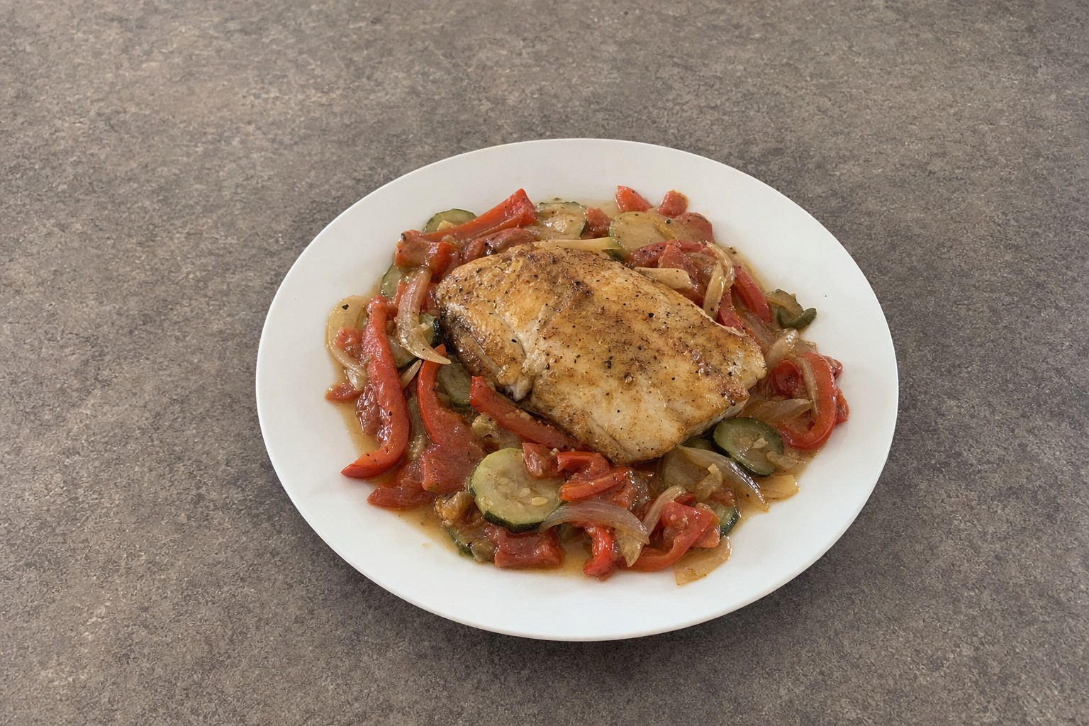 Garoupa Assada no Forno com Legumes