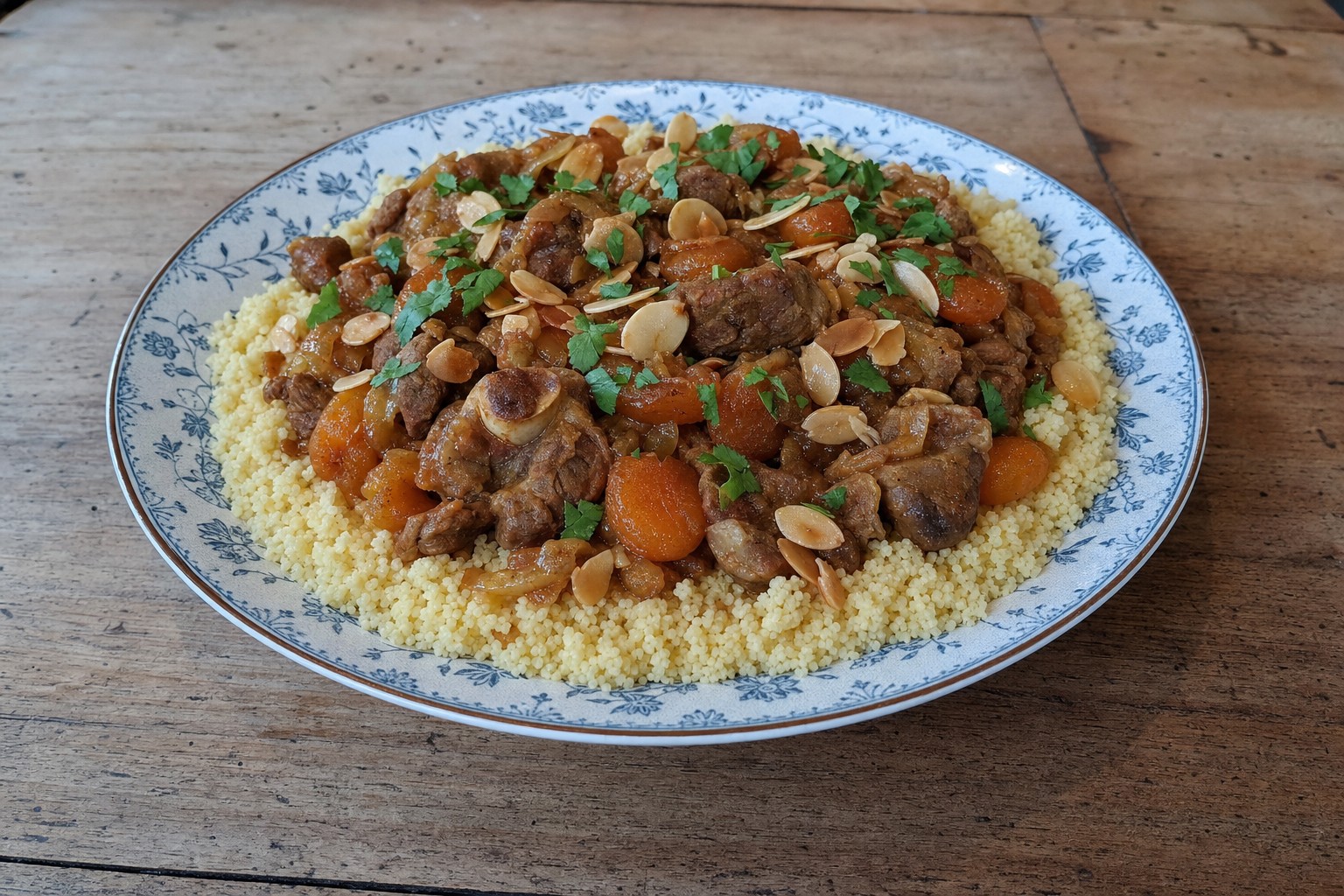 Tagine de Borrego com Damascos e Amêndoas