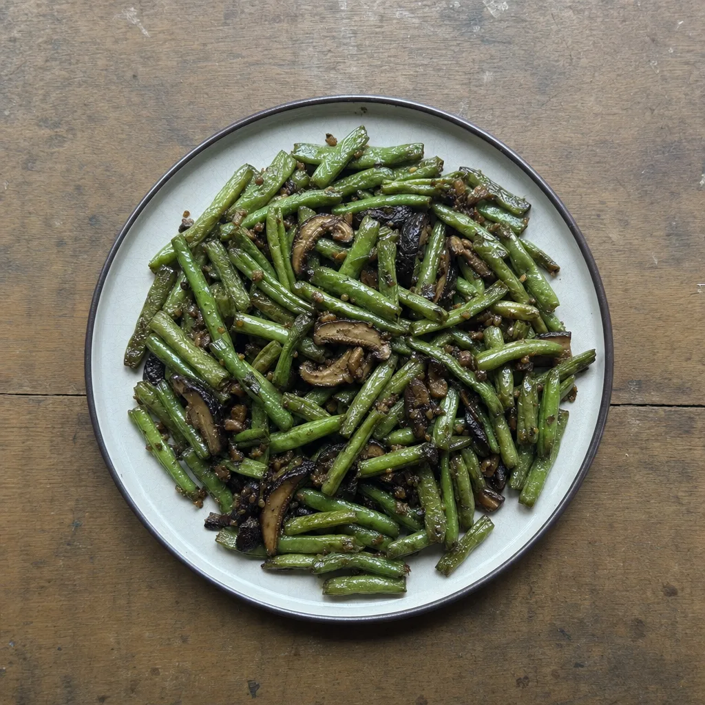 Feijão-verde Salteado à Seca de Sichuan