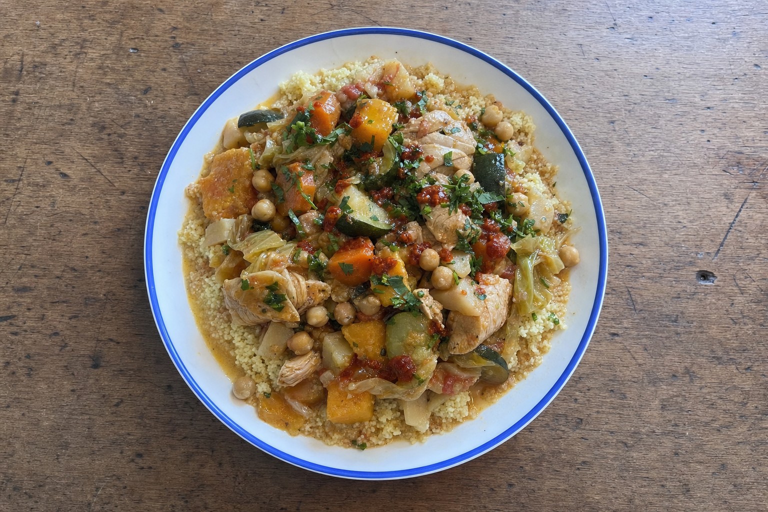 Couscous Real com Frango e Sete Legumes