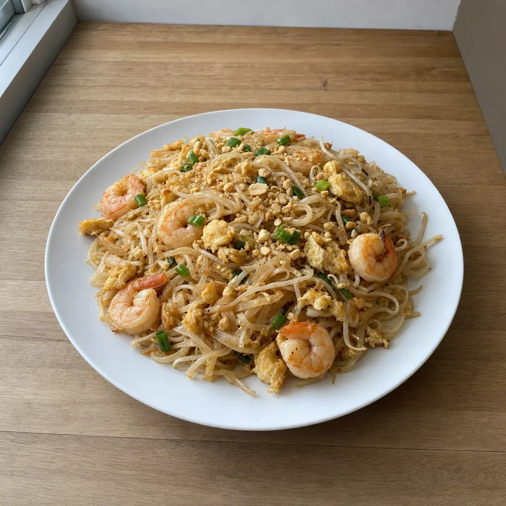 Pad Thai com Camarão (leve)