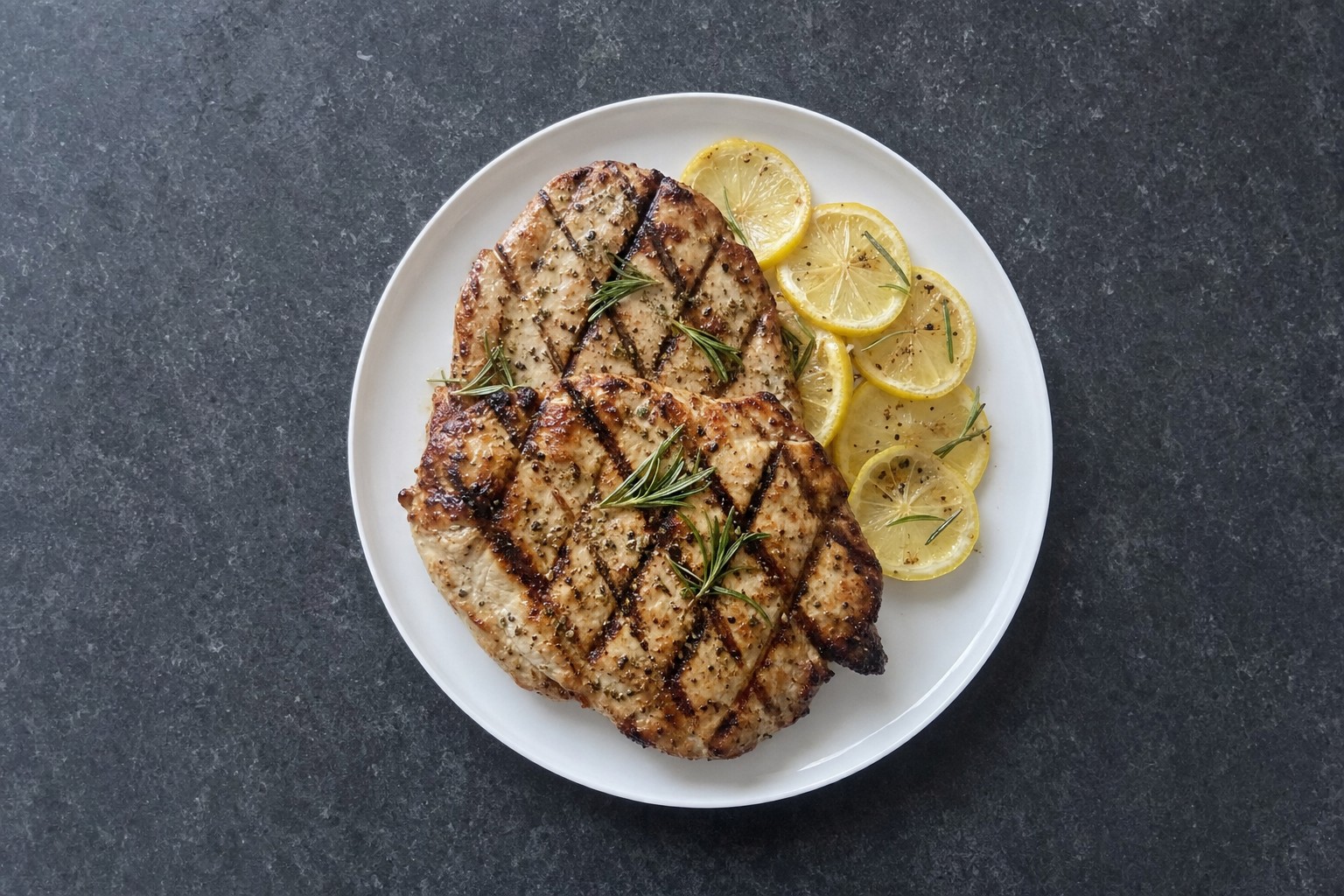 Bifes de Peru Grelhados com Marinada de Alho e Limão