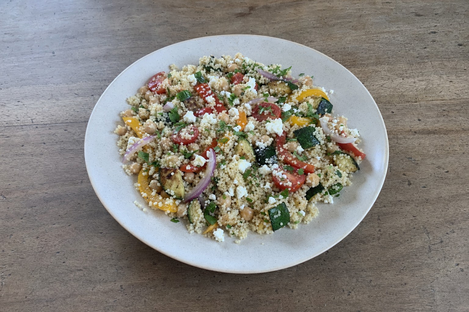 Cuscuz com Legumes Assados e Grão-de-Bico