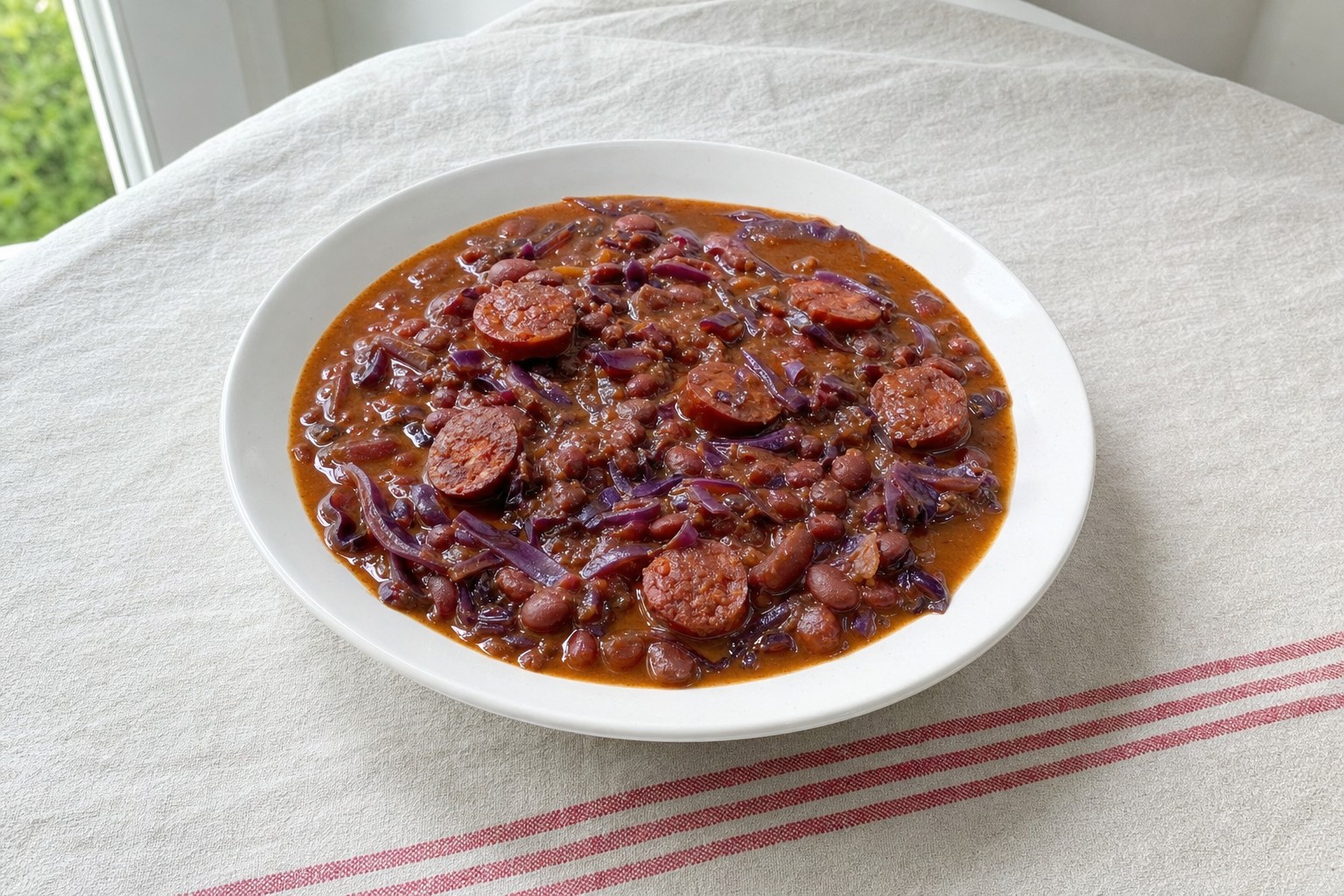 Feijão Guisado com Couve