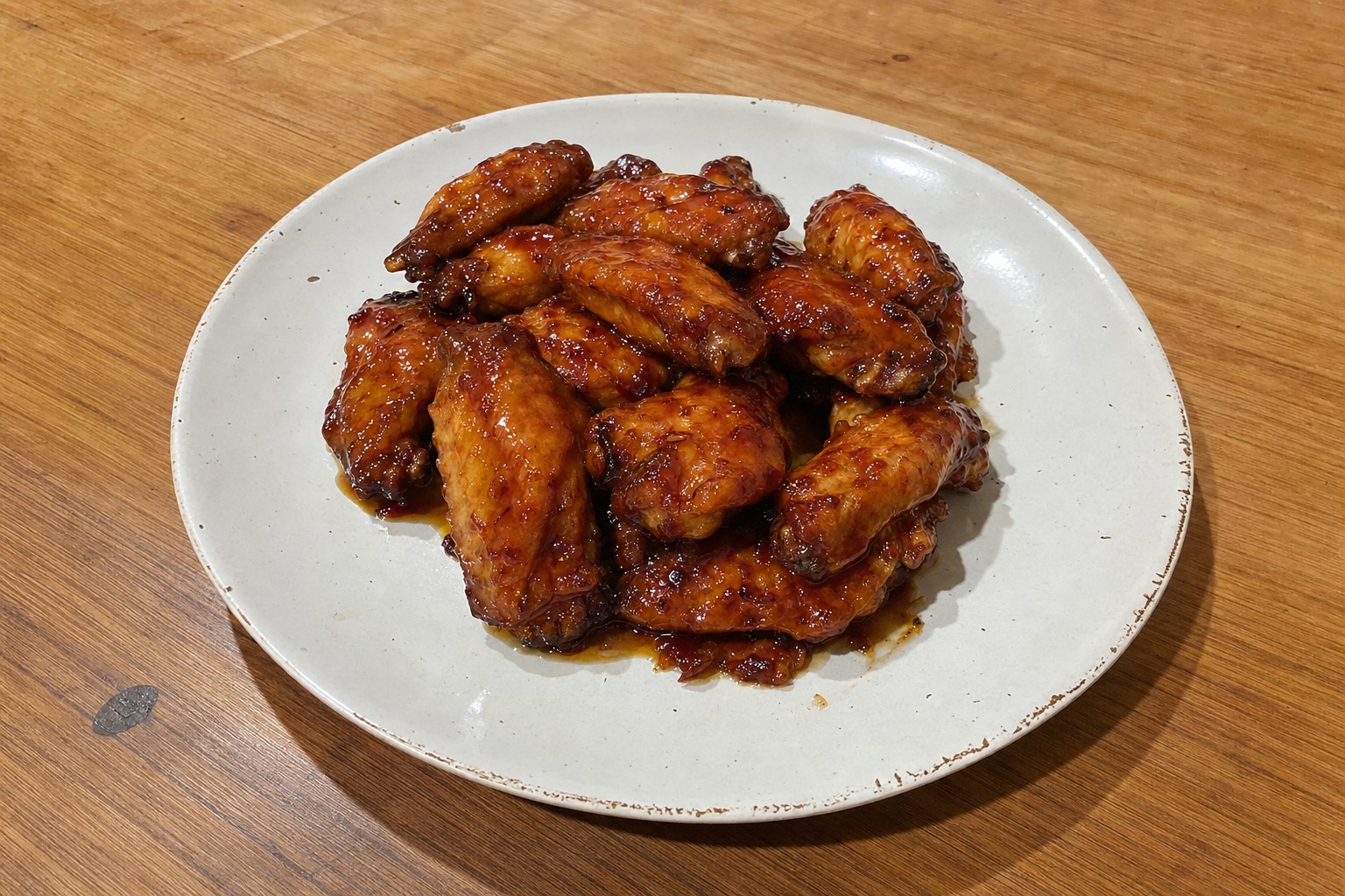 Asas de Frango Glaceadas com Mel e Alho