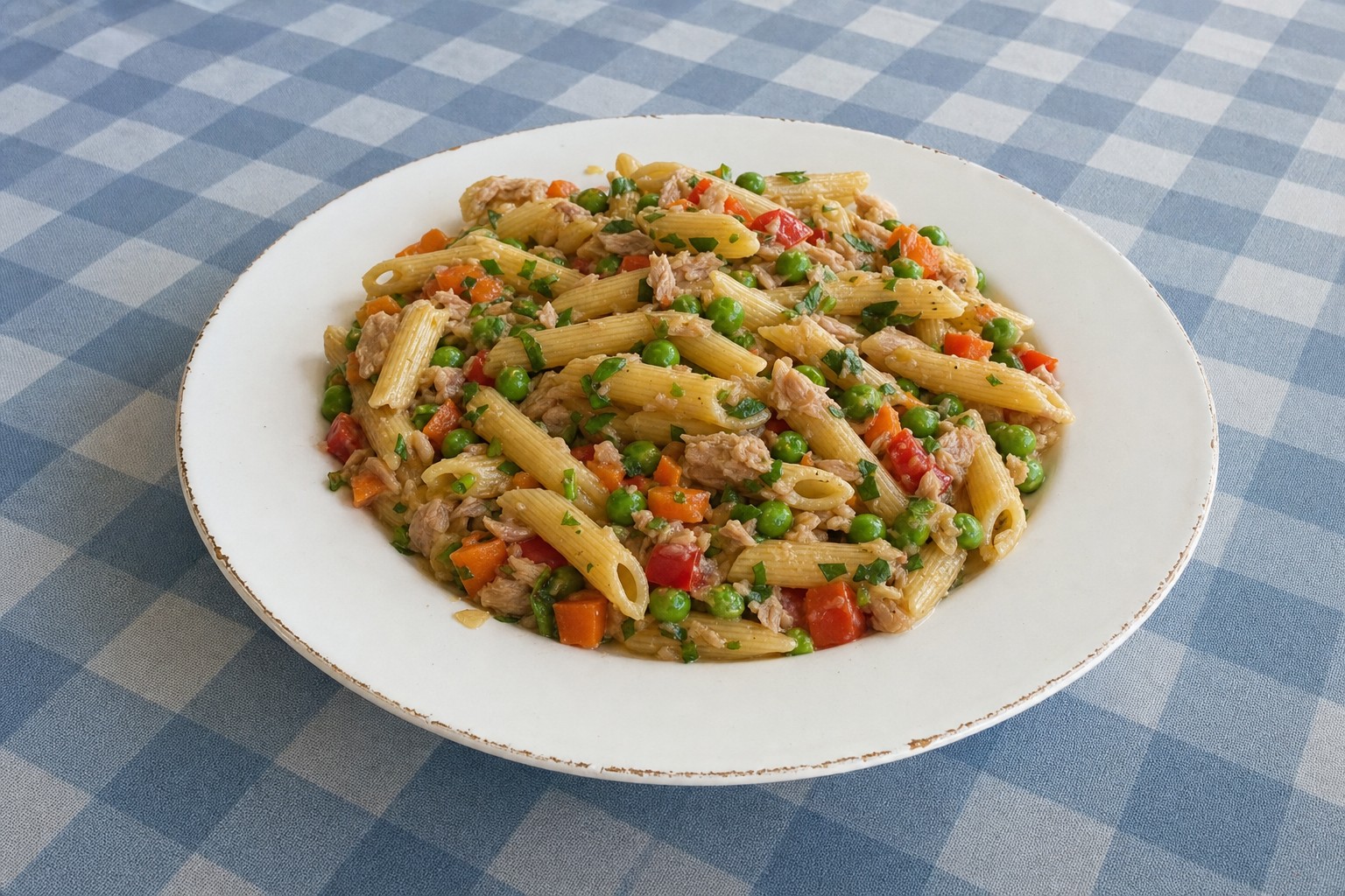 Massa com Atum e Legumes