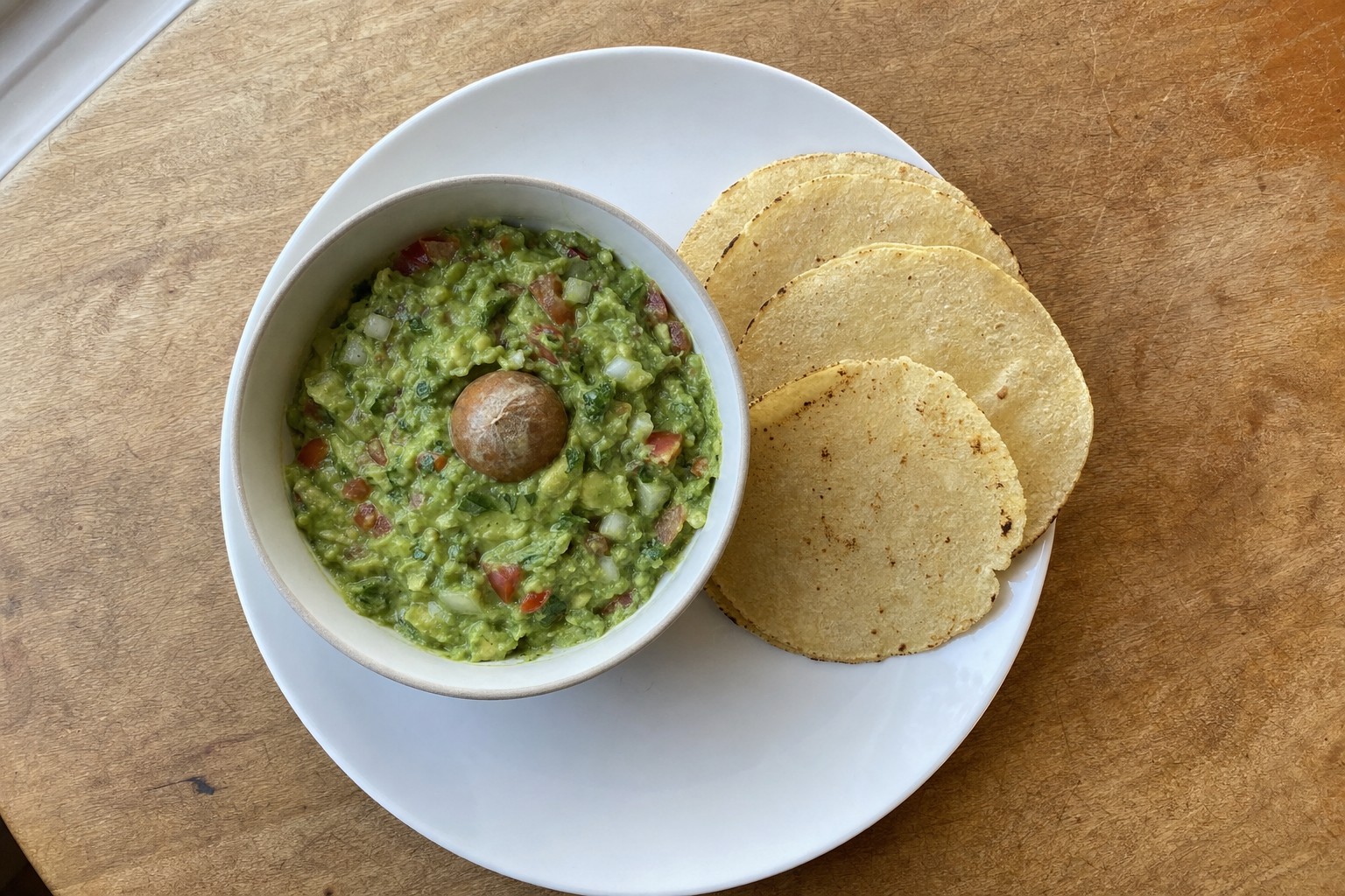 Guacamole com Tortilhas de Milho
