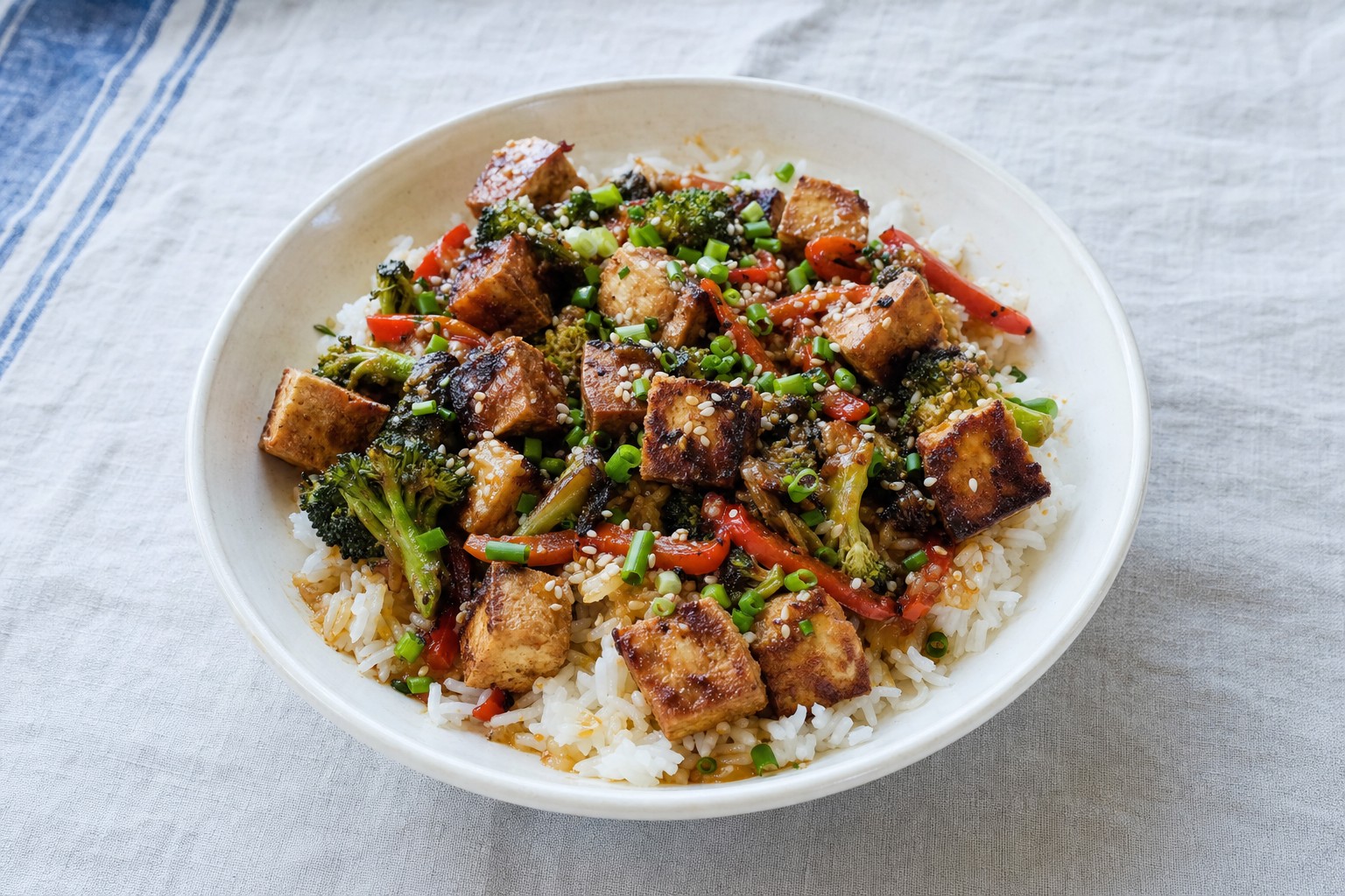 Taças de Tofu Estaladiço no Forno