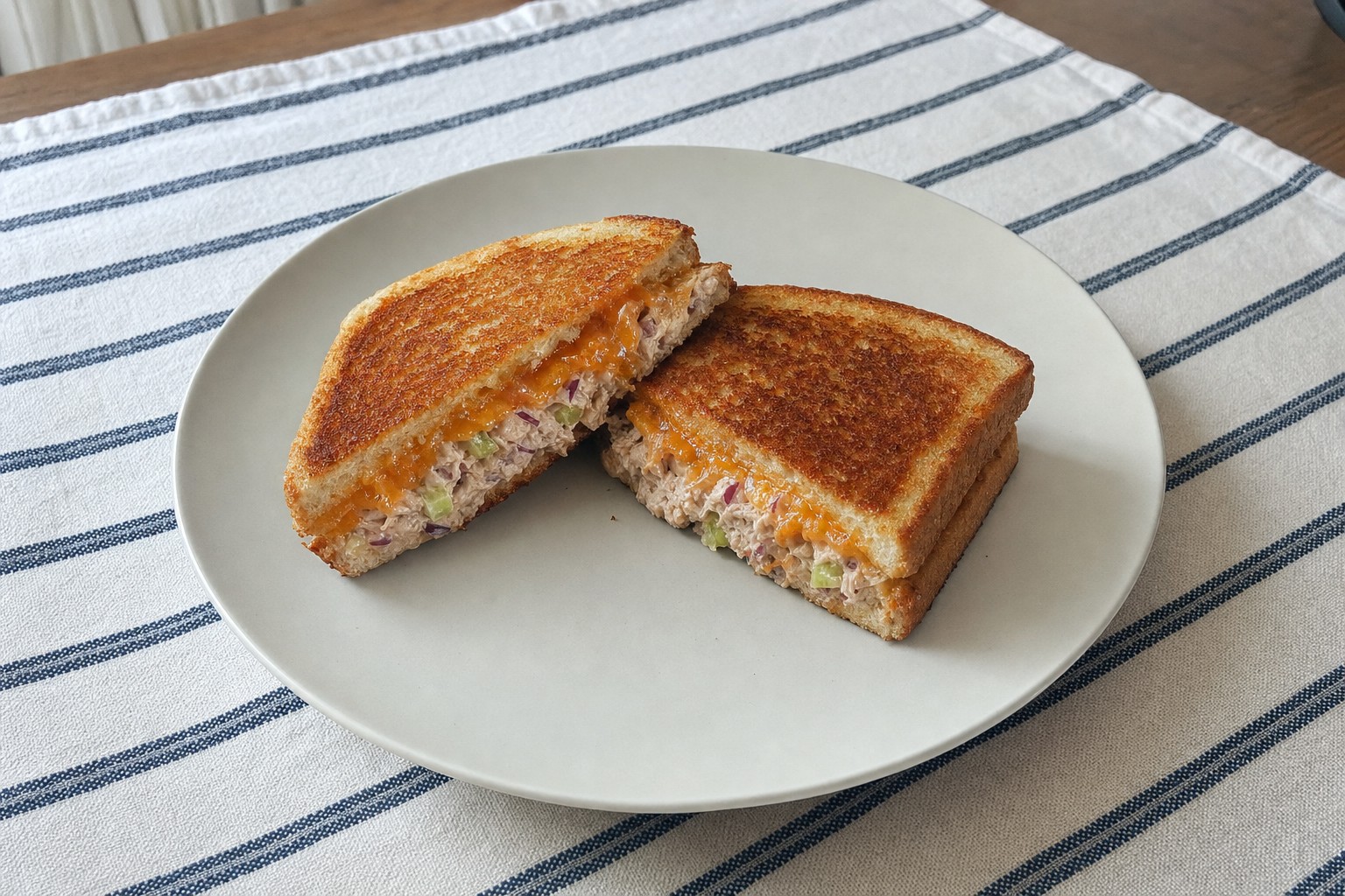 Sanduíche Quente de Atum Derretido na Air Fryer