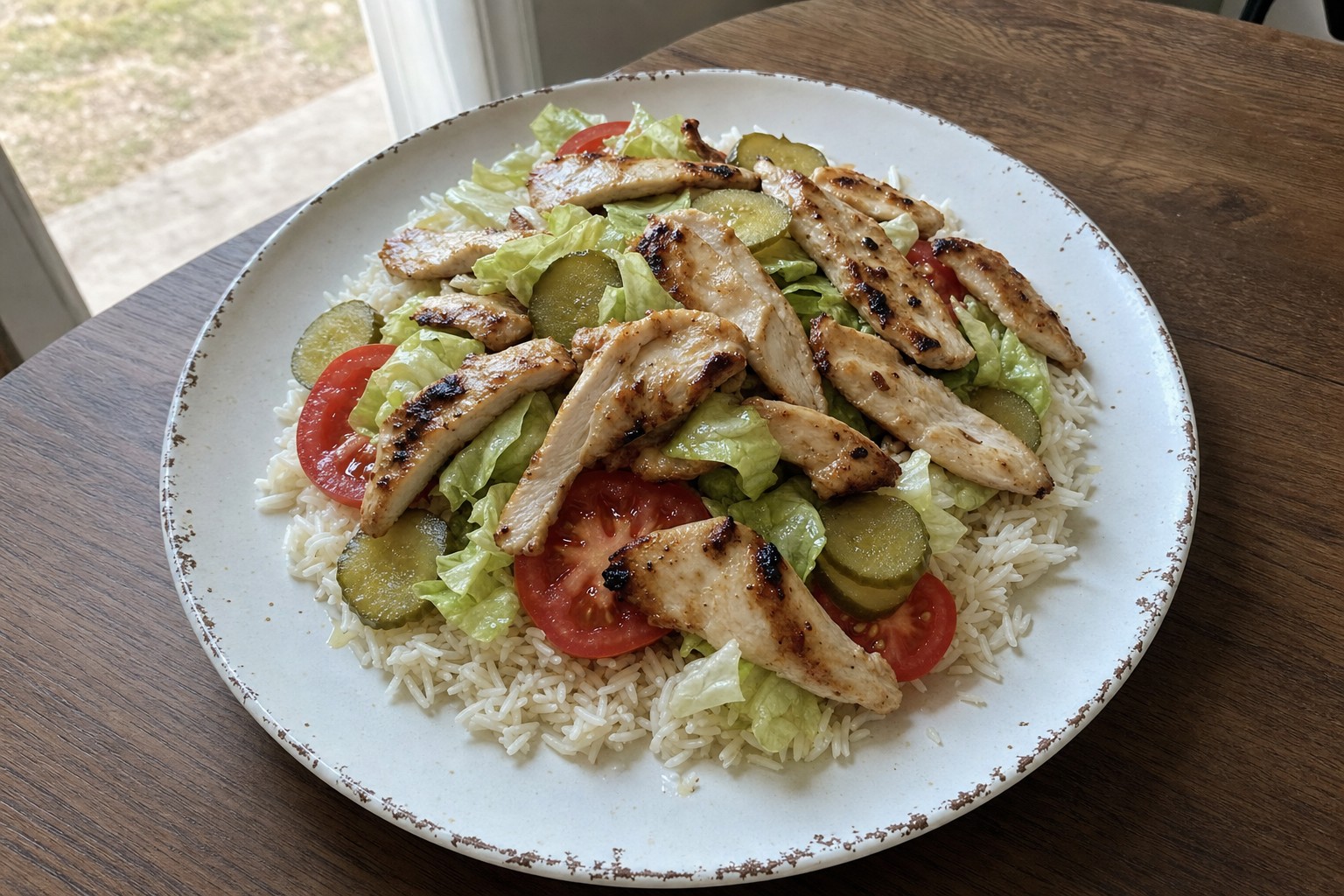 Tavuk Döner em Prato