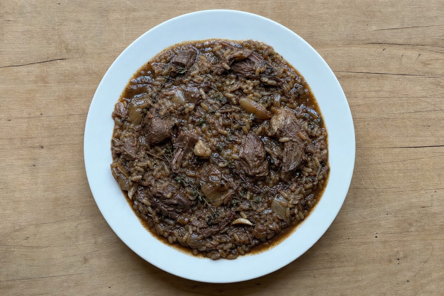 Ensopado de borrego com arroz