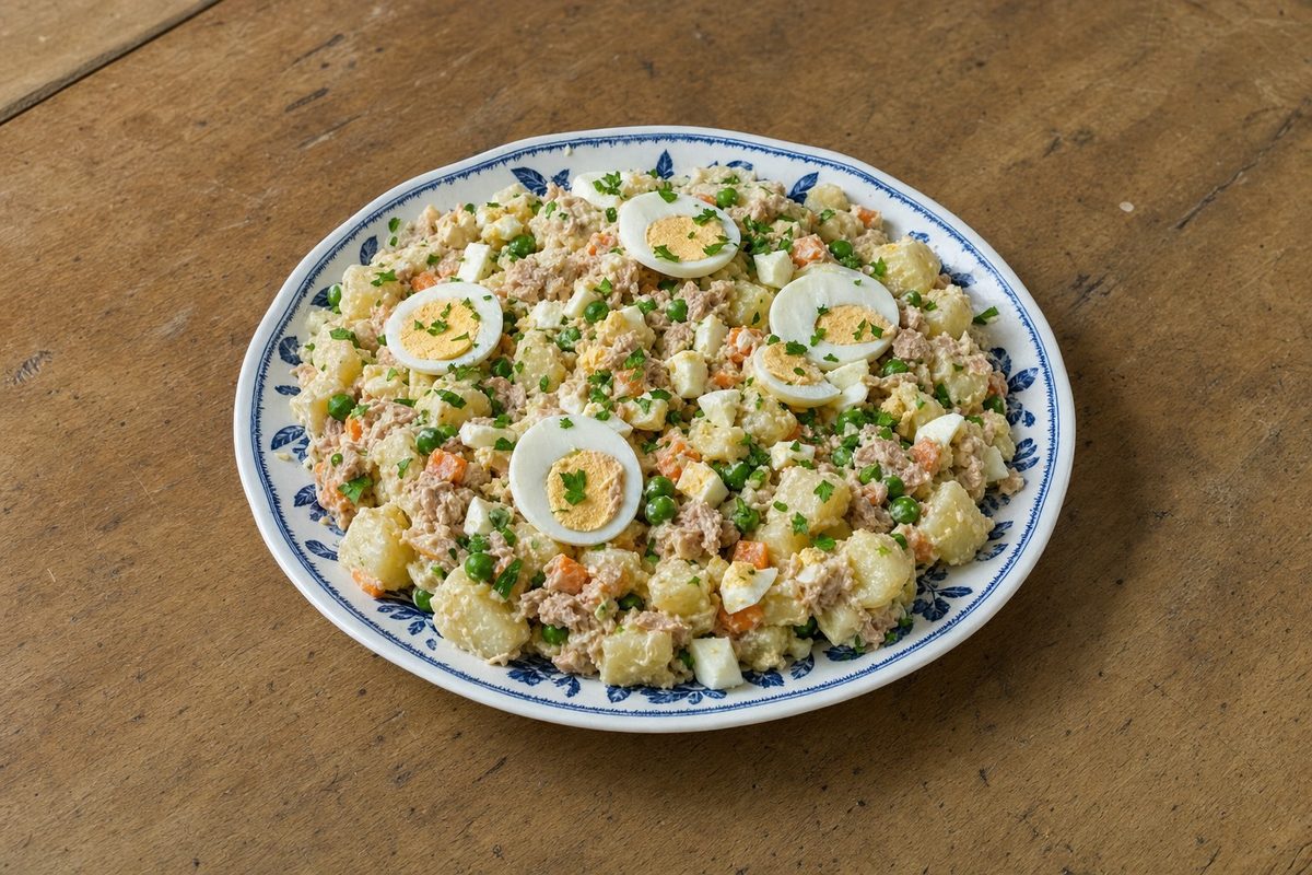 Salada Russa à Portuguesa com Atum