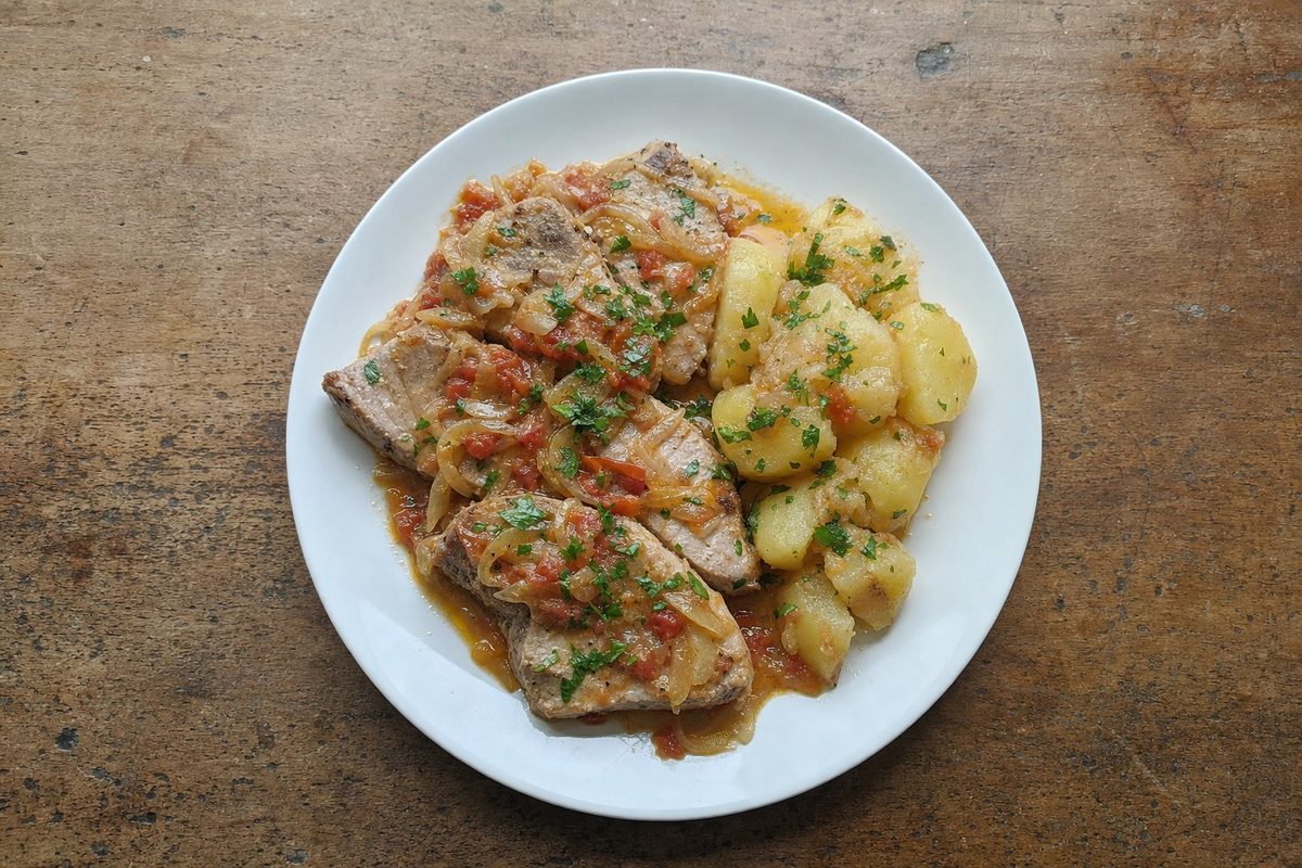 Bife de Atum de Cebolada