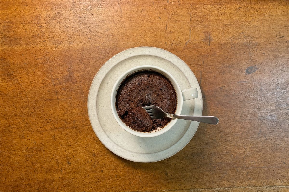 Bolo de Caneca Proteico de Chocolate
