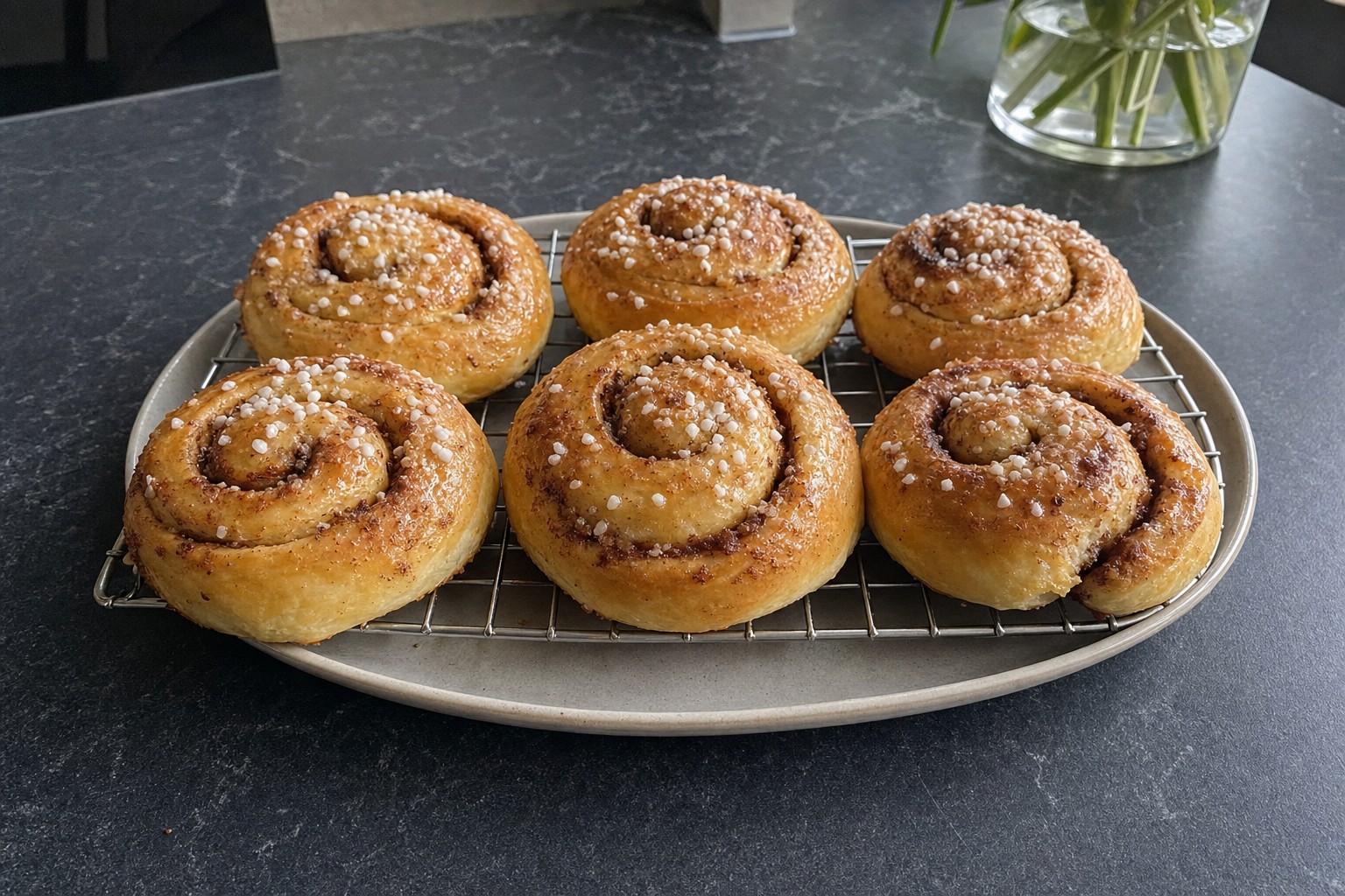 Kanelbullar (pãezinhos de canela suecos)