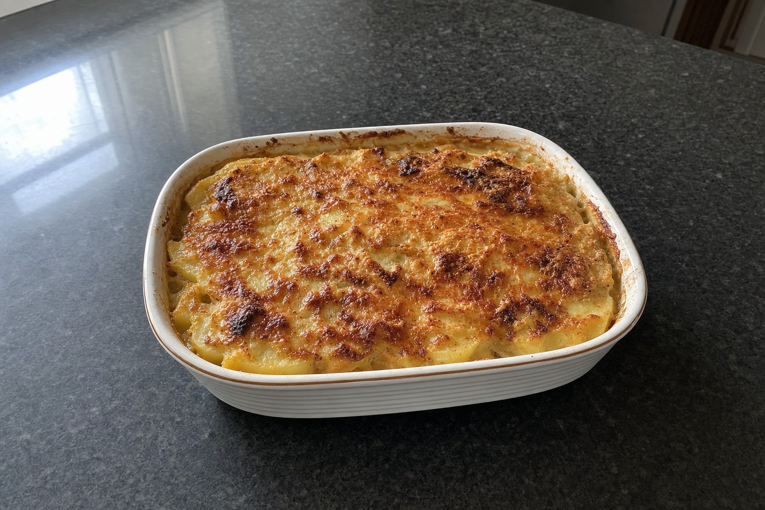 Bacalhau com natas de caju e batata