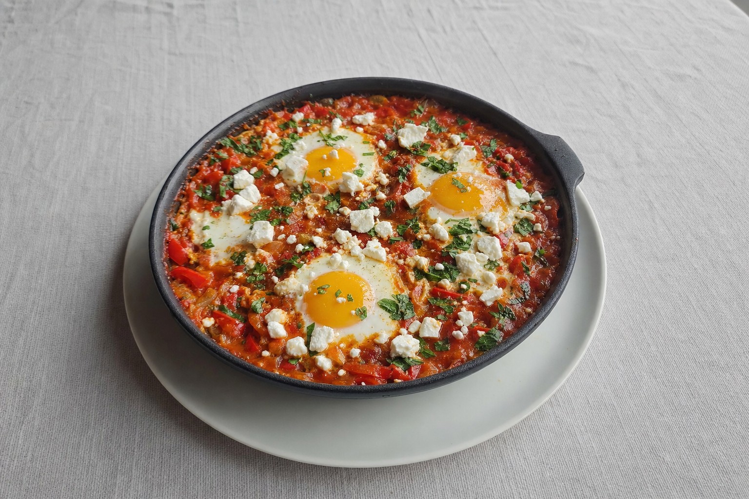 Shakshuka (Ovos Escalfados em Molho de Tomate e Especiarias)
