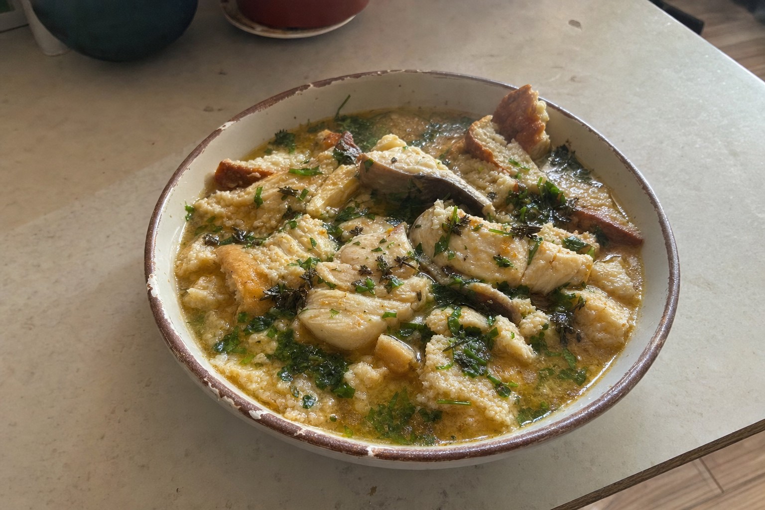 Sopa de Cação à Alentejana