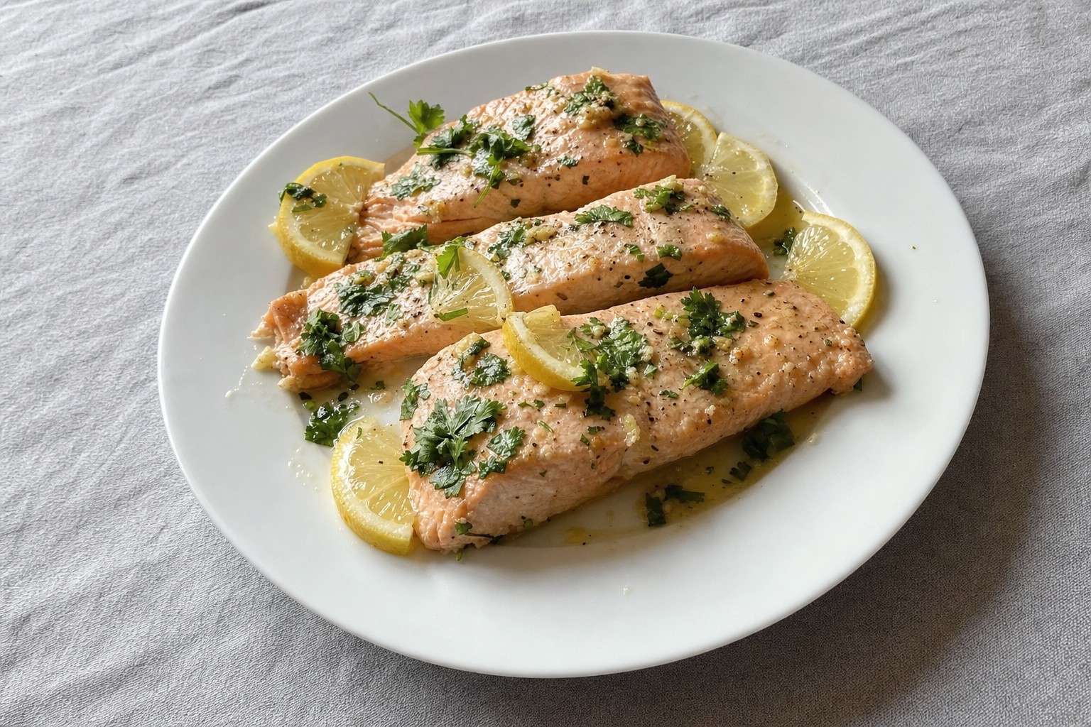 Salmão no Forno com Limão